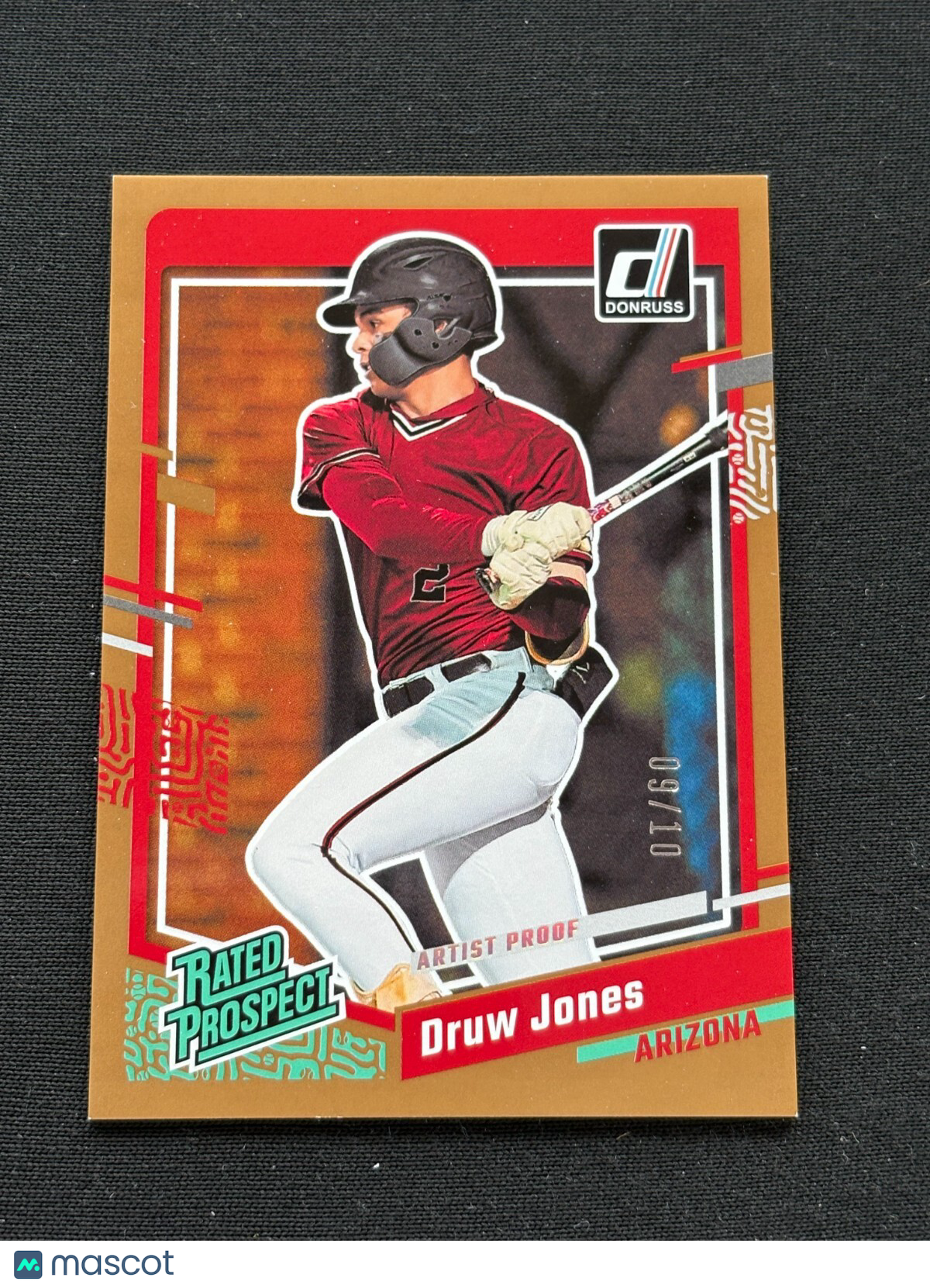 Druw Jones 2023 Donruss Rated Prospect GOLD Artist Proof RC Diamondbacks 9/10