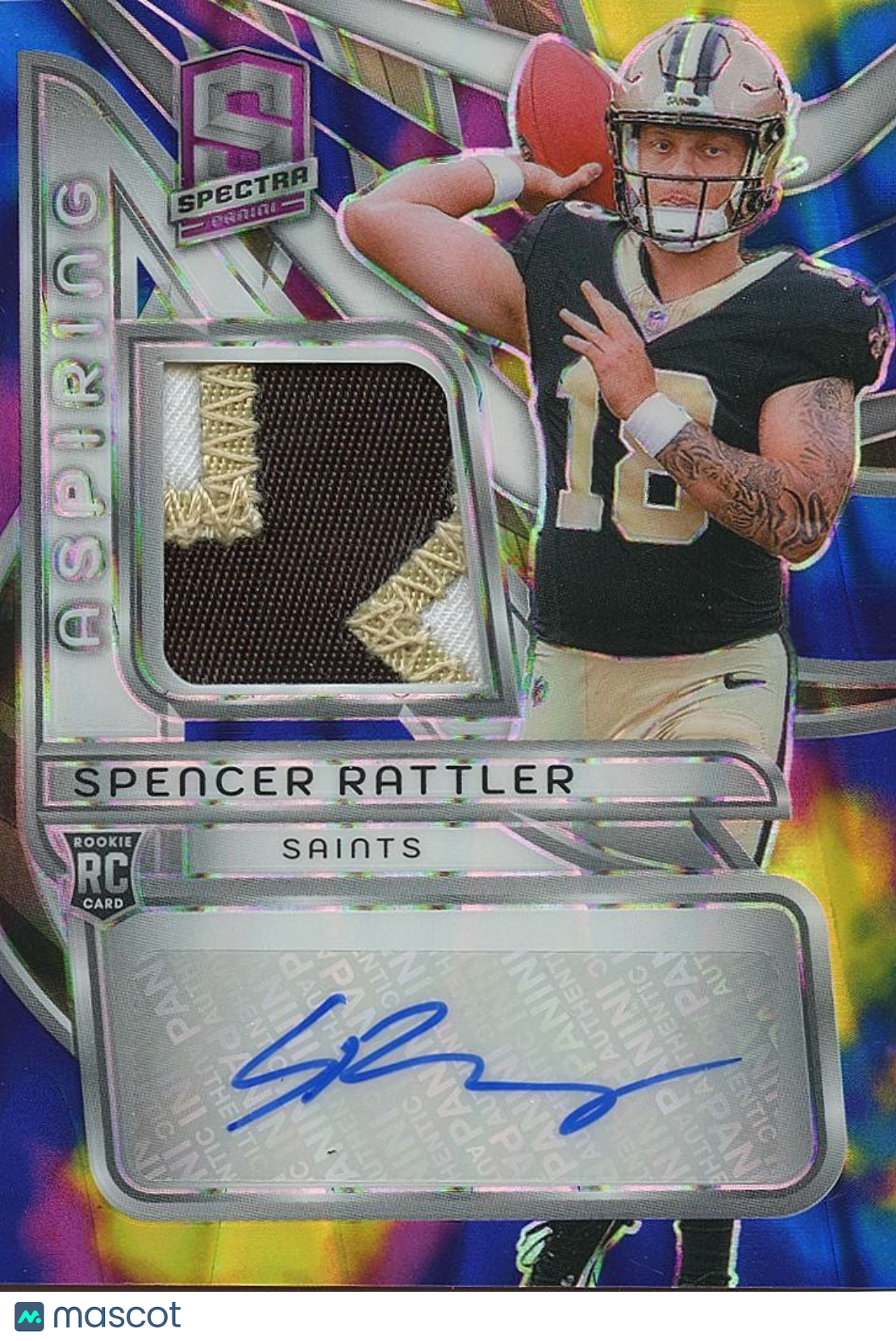 Spencer Rattler 2024 Spectra Auto Autograph Patch RC Rookie Saints 69/70