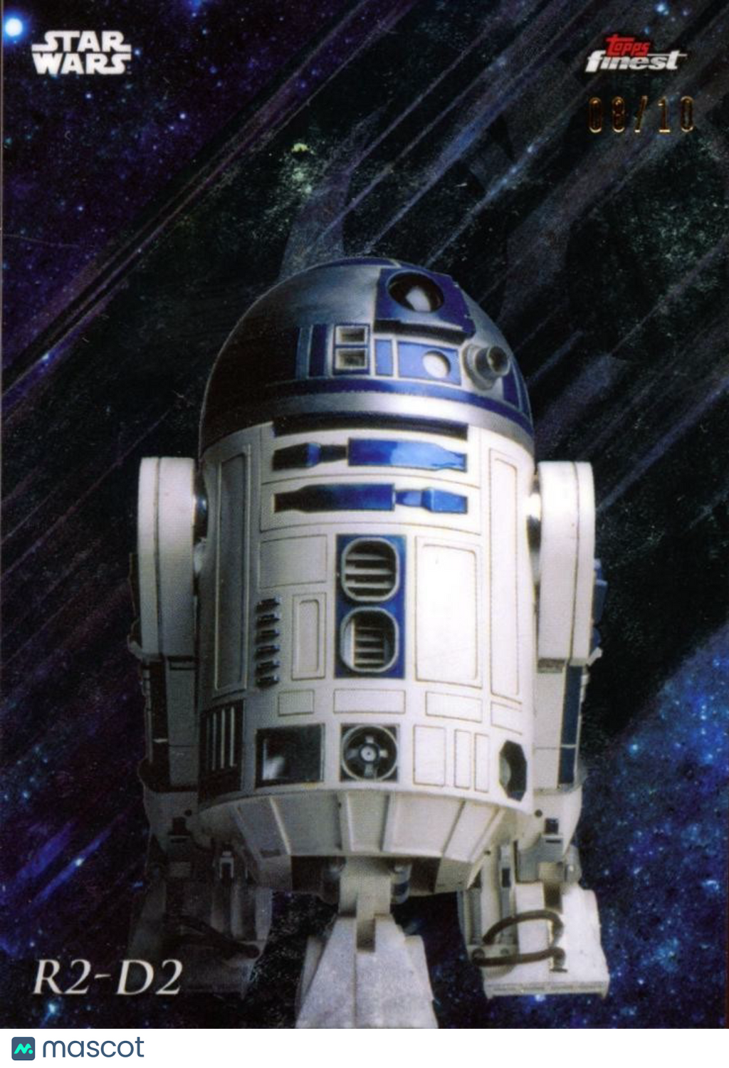 R2-D2 2018 Topps Finest Black Refractor SSP Star Wars 8/10 #77