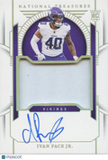 Ivan Pace Jr. 2023 National Treasures Auto Autograph Patch RC Vikings 24/25 #202