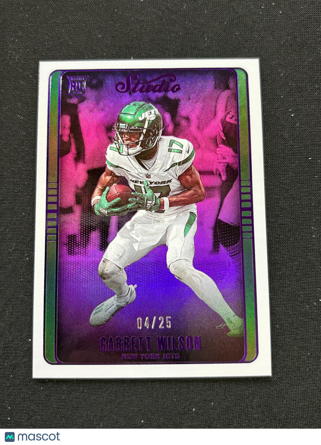 Garrett Wilson 2022 Chronicles Studio Purple SSP Rookie RC New York Jets 4/25