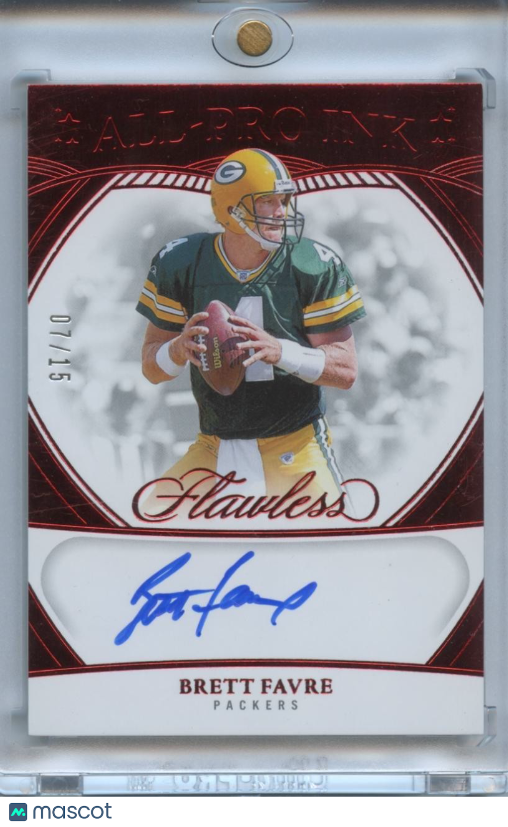 Brett Favre 2025 Flawless On Card Auto Autograph Green Bay Packers 7/15