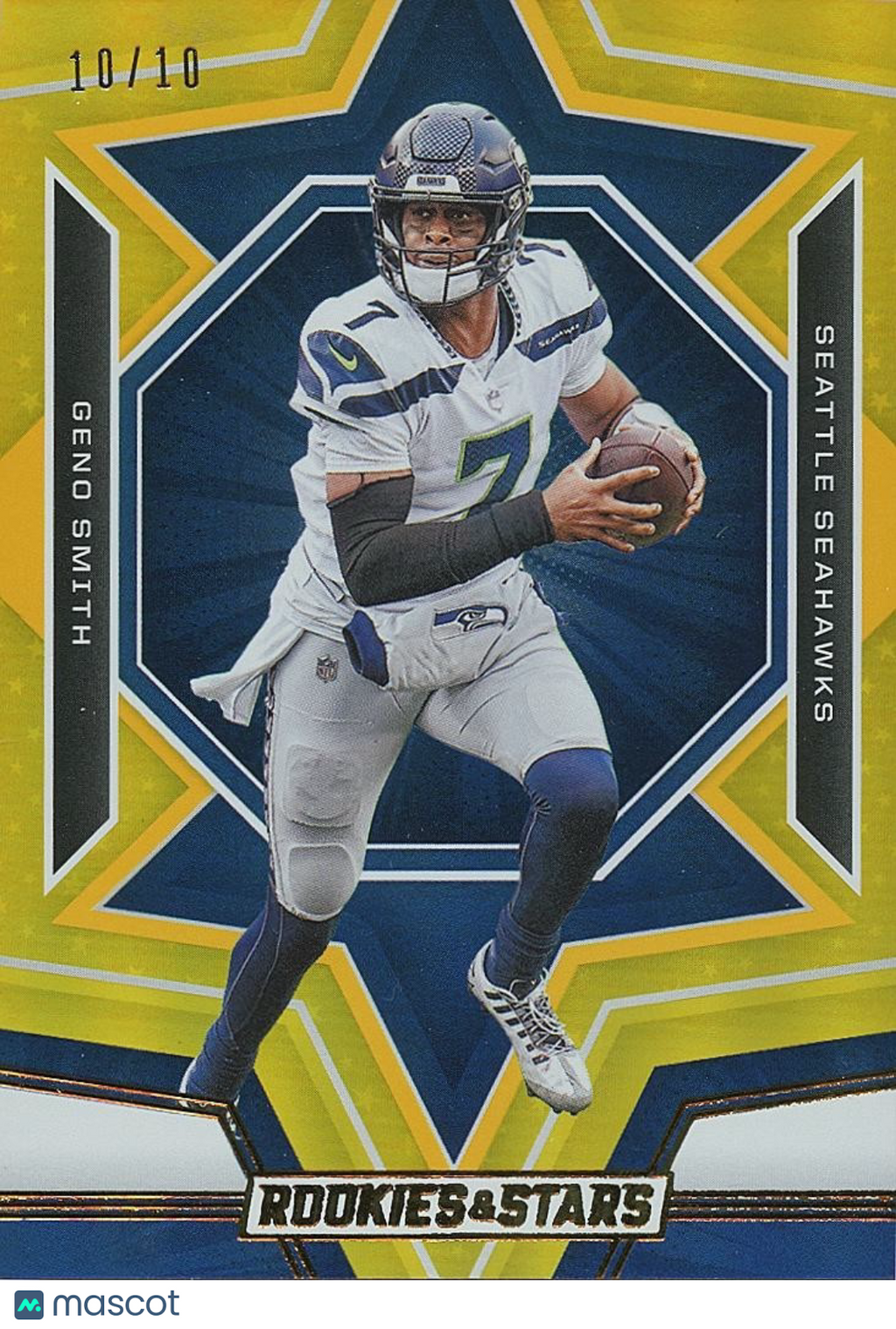 Geno Smith 2023 Rookies & Stars GOLD SSP Seattle Seahawks 10/10