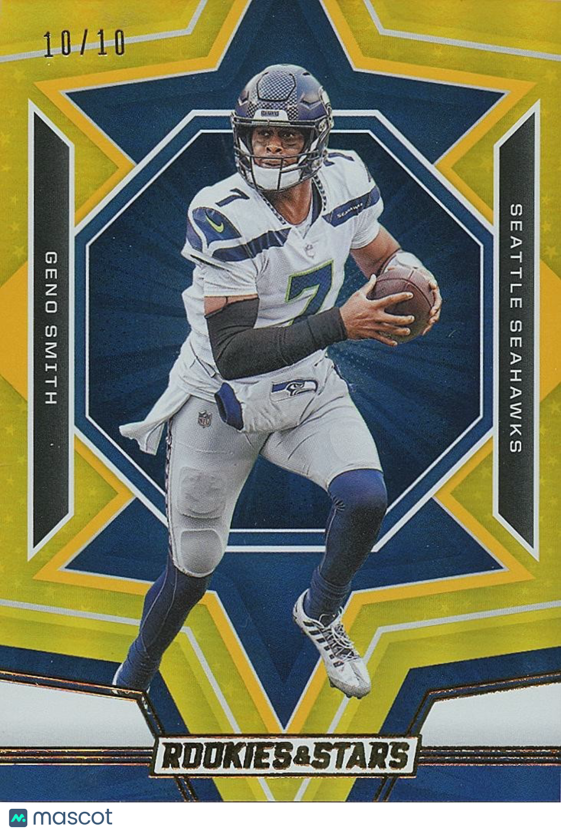 Geno Smith 2023 Rookies & Stars GOLD SSP Seattle Seahawks 10/10
