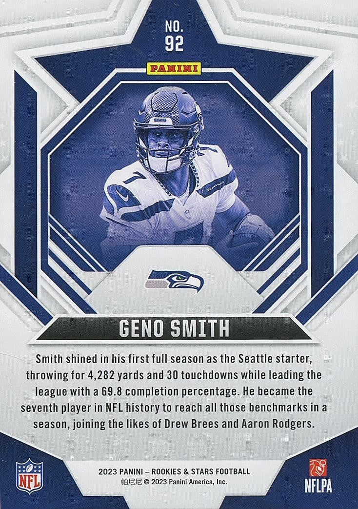 Geno Smith 2023 Rookies & Stars GOLD SSP Seattle Seahawks 10/10