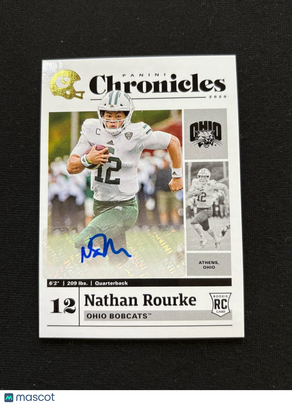 Nathan Rourke 2020 Chronicles Auto Autograph Rookie RC Ohio Bobcats BC Lions