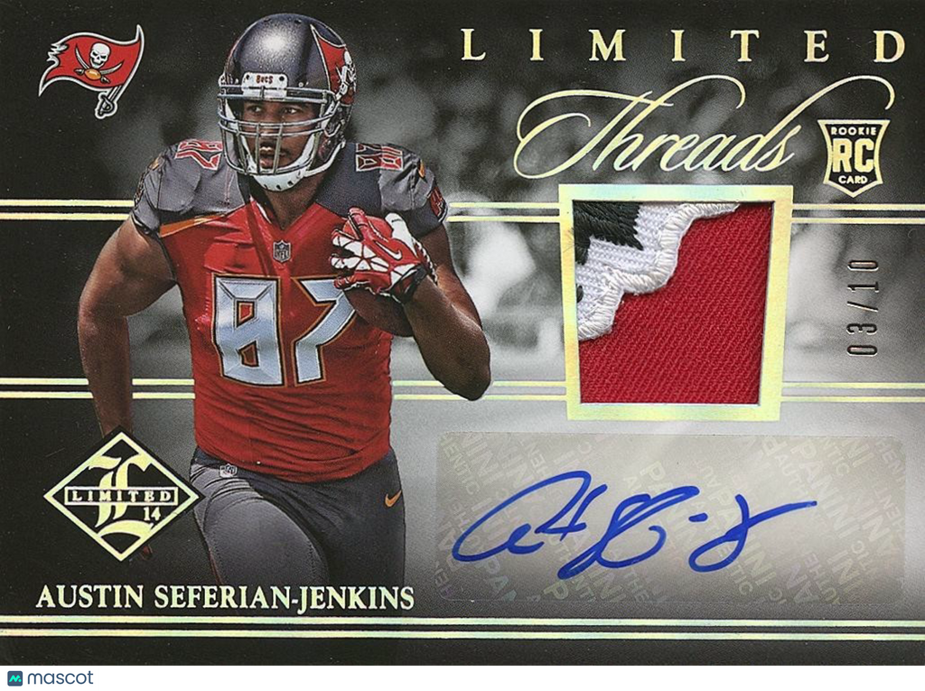 Austin Seferian-Jenkins 2014 Limited Auto Autograph LOGO Patch Buccaneers 3/10