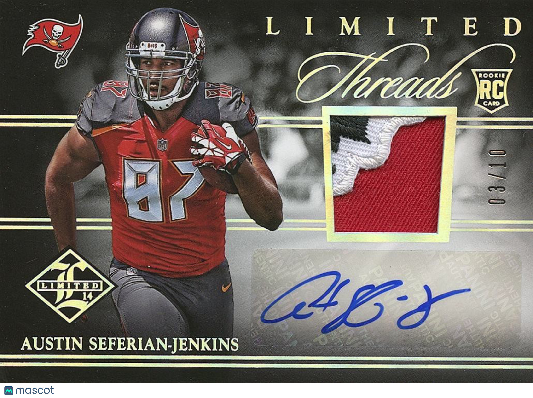 Austin Seferian-Jenkins 2014 Limited Auto Autograph LOGO Patch Buccaneers 3/10