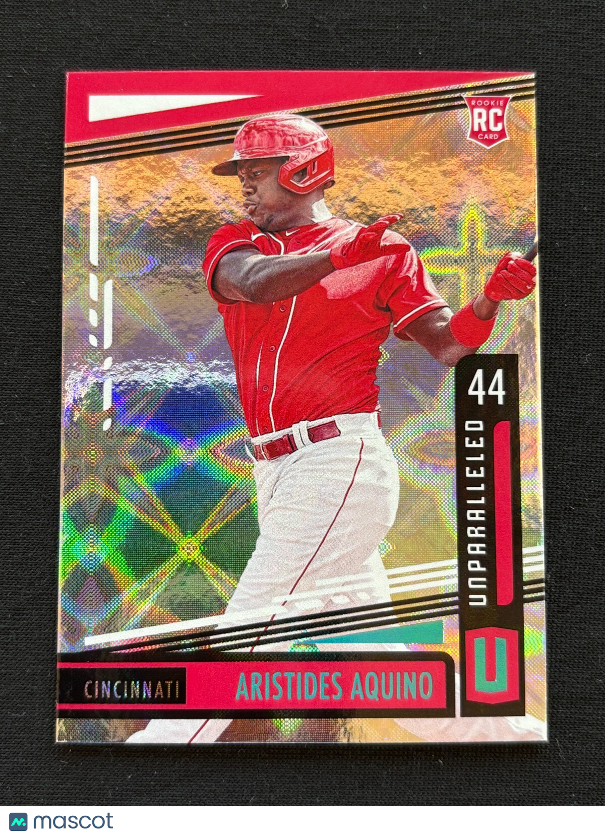 Aristedes Aquino 2020 Unparalleled GALACTIC CASE HIT SSP Rookie Cincinnati Reds