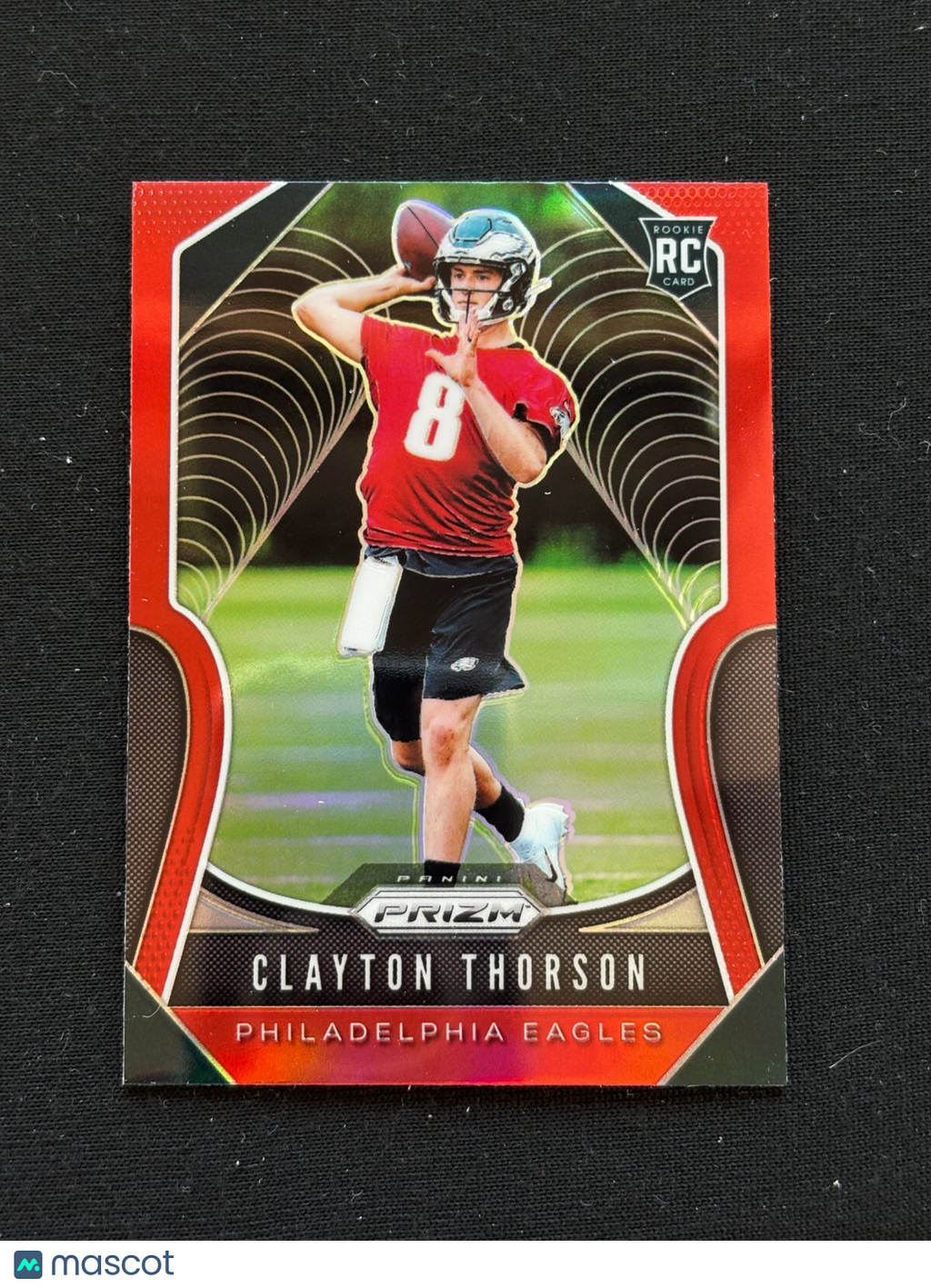 Clayton Thorson 2019 Prizm Retail RED Prizm SSP Shortprint Rookie RC Eagles