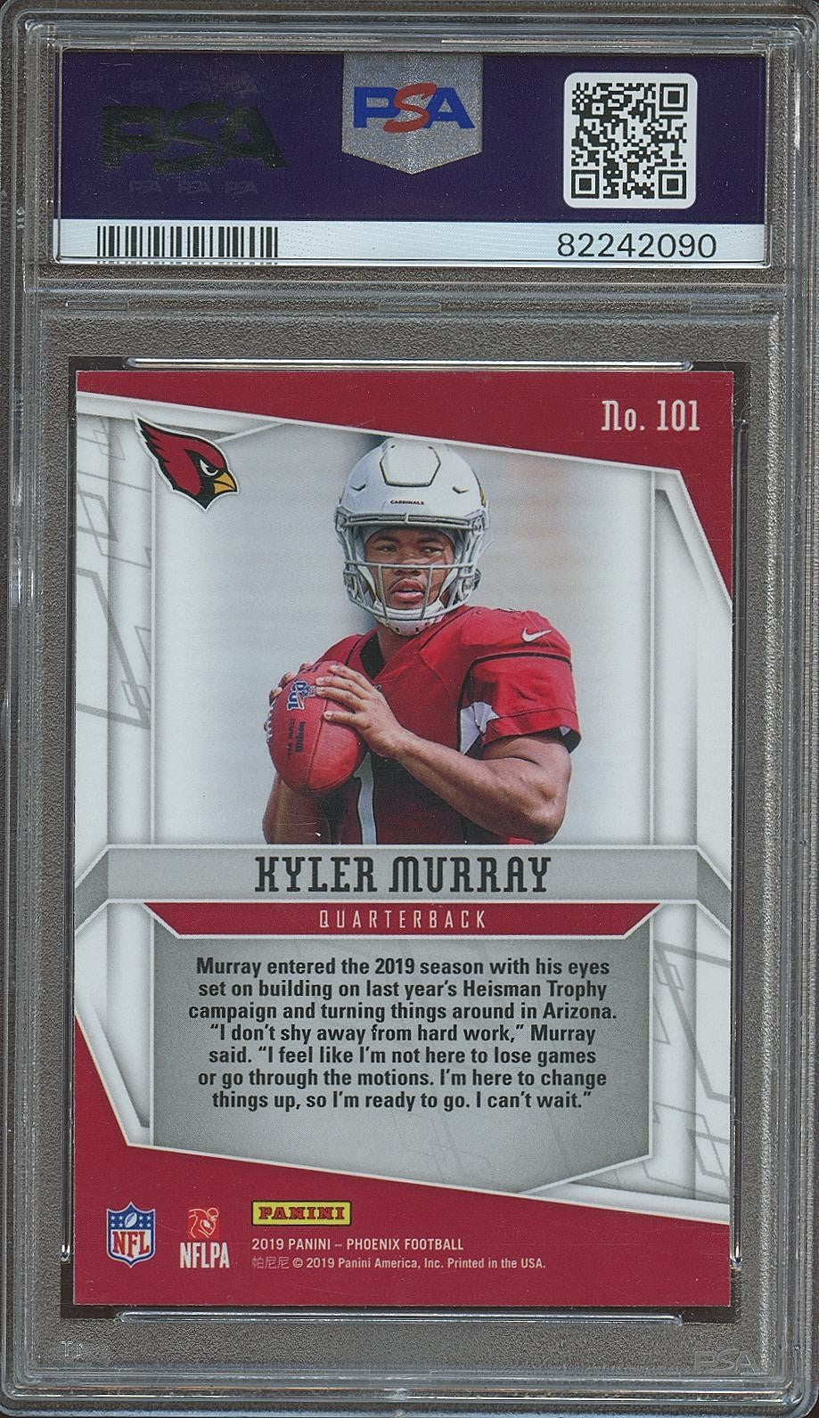 Kyler Murray 2019 Phoenix Color Burst SSP CASE HIT Rookie RC Cardinals PSA 10