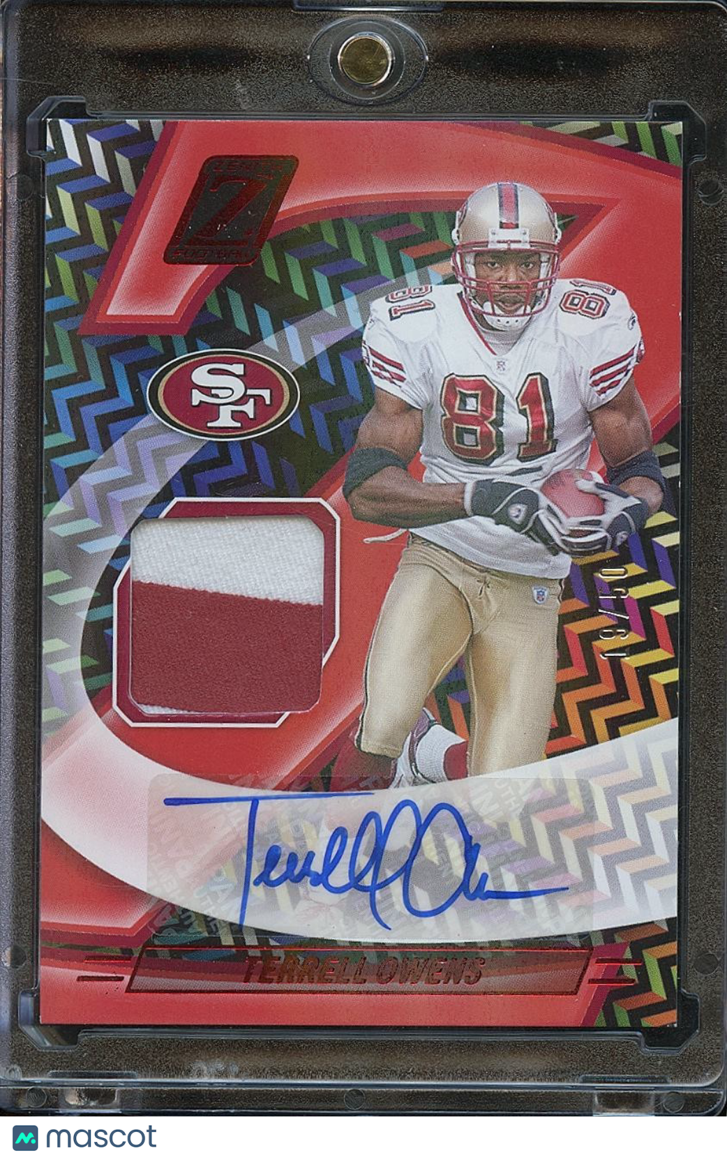 Terrell Owens 2024 Zenith Auto Autograph Patch San Francisco 49ers 19/50