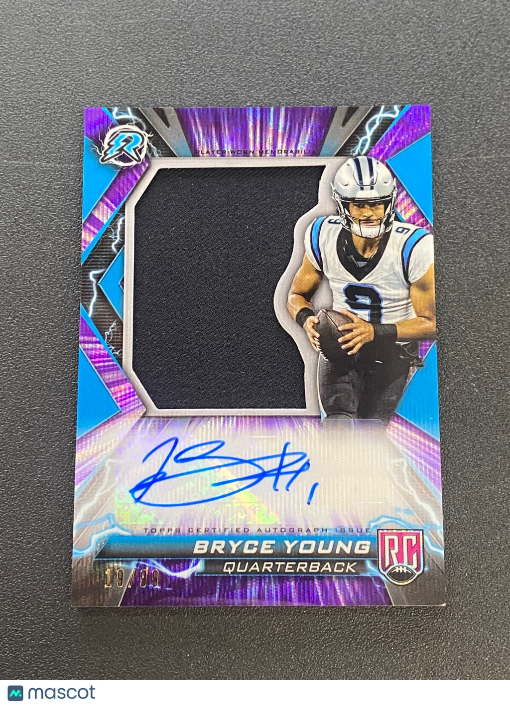 Bryce Young 2024 Topps Resurgence Auto Autograph Jersey Patch RC Panthers 19/99