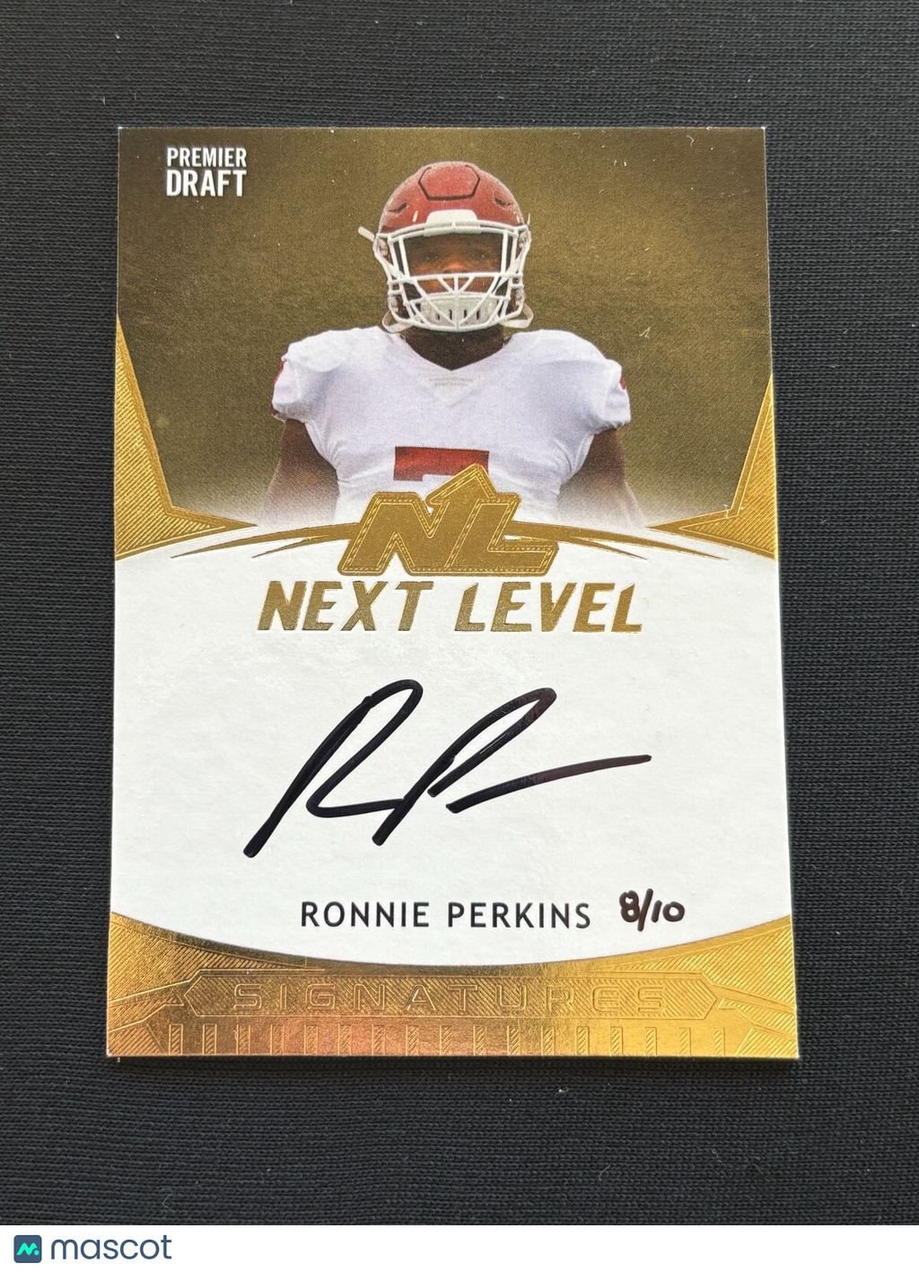 Ronnie Perkins 2021 SAGE HIT GOLD On Card Auto Autograph Oklahoma Sooners 8/10