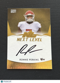 Ronnie Perkins 2021 SAGE HIT GOLD On Card Auto Autograph Oklahoma Sooners 8/10