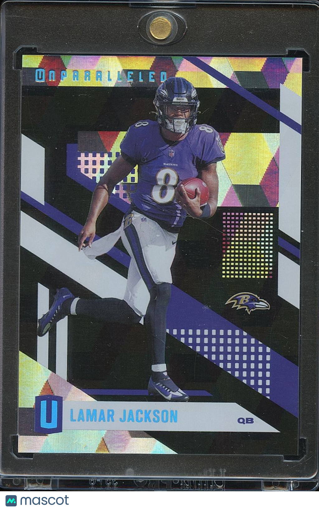 Lamar Jackson 2021 Unparalleled Cubic SSP Baltimore Ravens 18/25