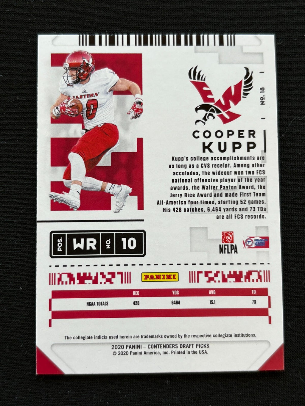 Cooper Kupp 2020 Contenders GALACTIC CASE HIT SSP Eastern Washington LA Rams