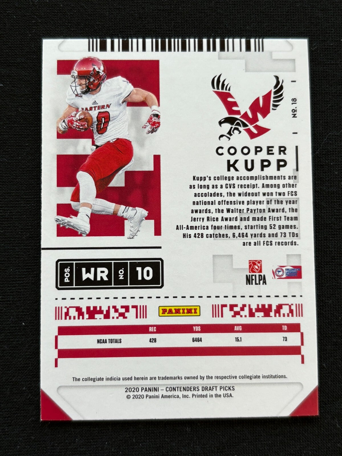 Cooper Kupp 2020 Contenders GALACTIC CASE HIT SSP Eastern Washington LA Rams