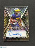 Donovan Edwards 2024 Leaf Auto Autograph JERSEY NUMBER RC Michigan 1/7