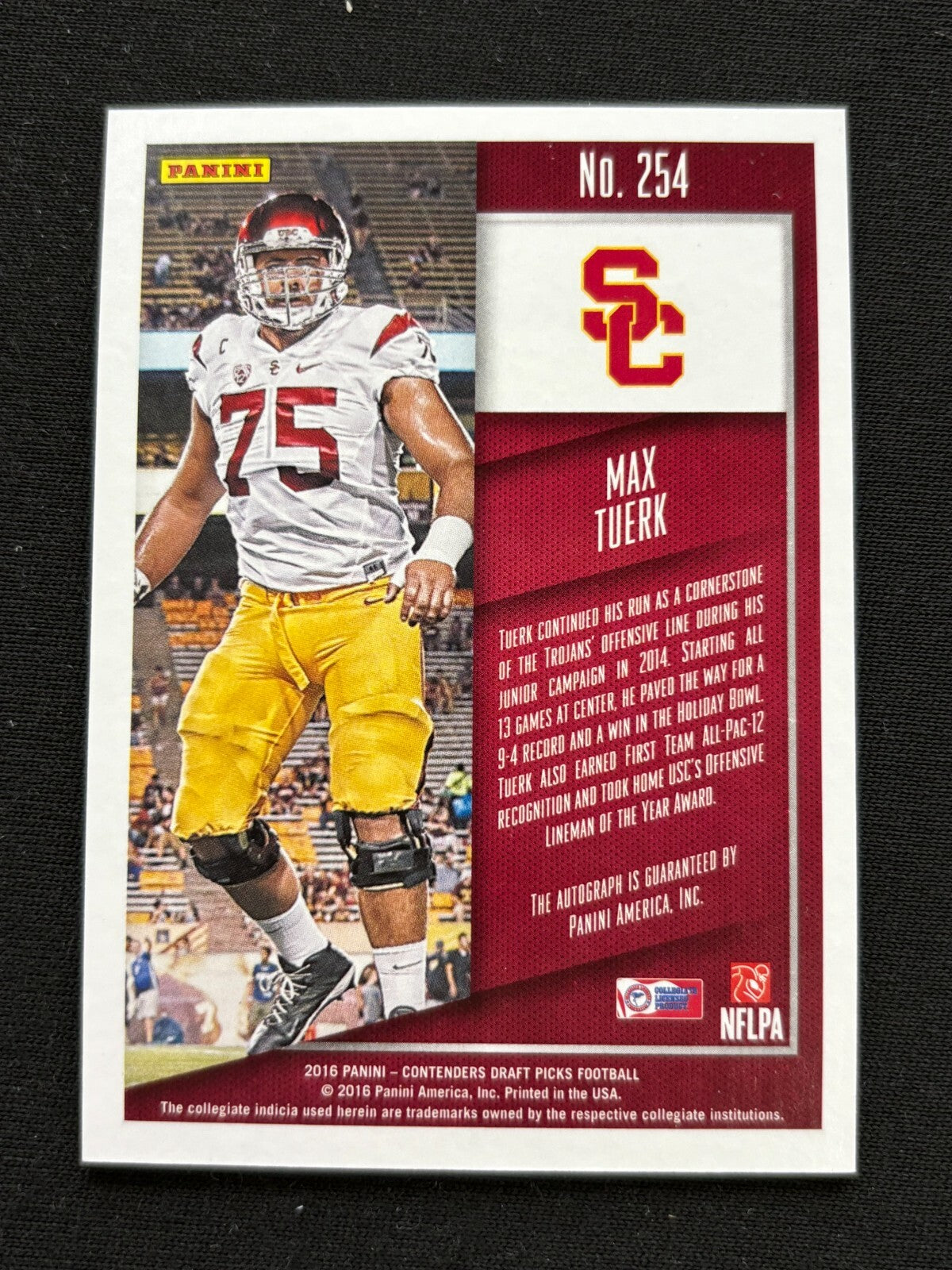 Max Tuerk 2016 Contenders Cracked Ice Auto Autograph RC USC Trojans 7/23