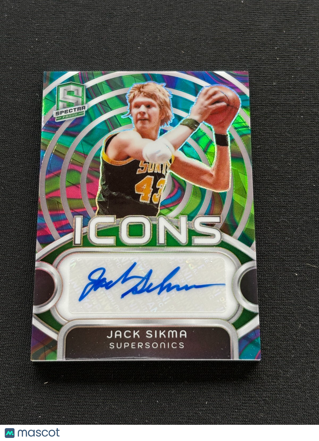 Jack Sikma 2023-24 Spectra Marble Auto Autograph SSP Seattle Supersonics 1/5