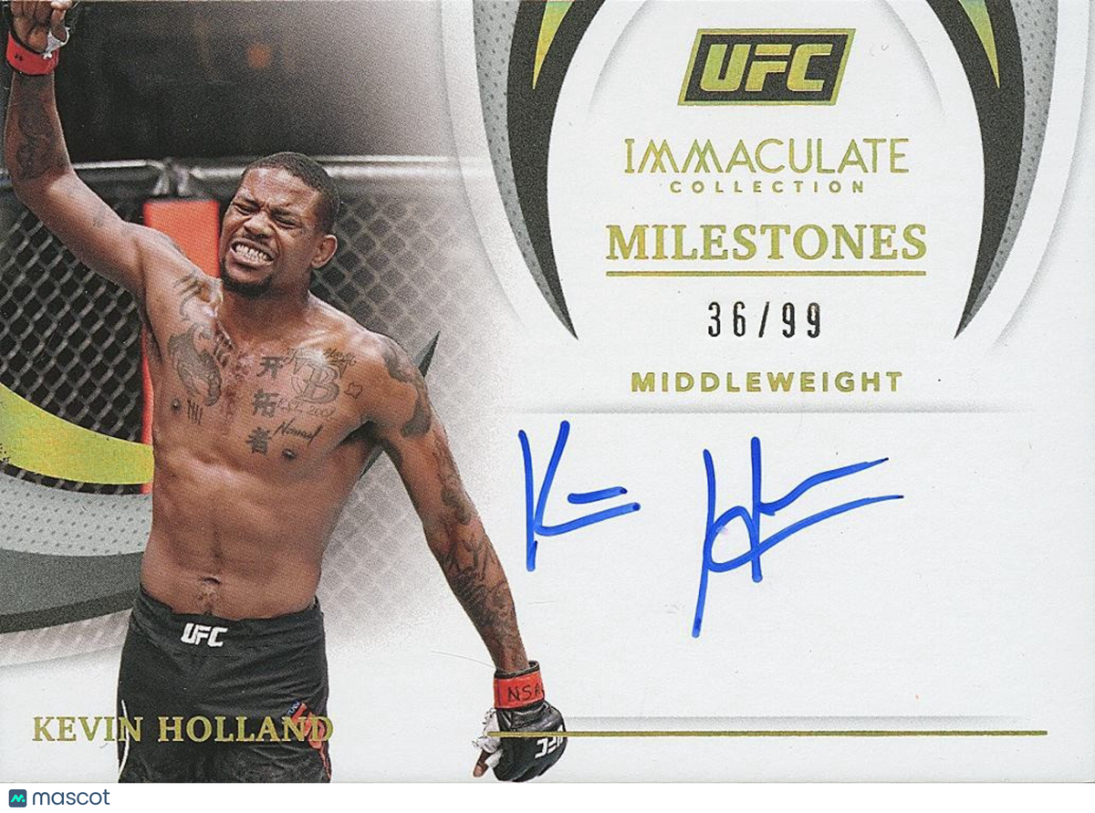 Kevin Holland 2021 Immaculate Milestones On Card Auto Autograph UFC MMA 36/99