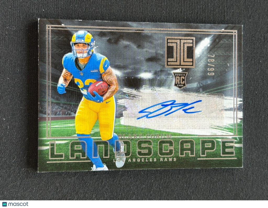 Blake Corum 2024 Impeccable Auto Autograph Rookie RC Los Angeles Rams 78/99