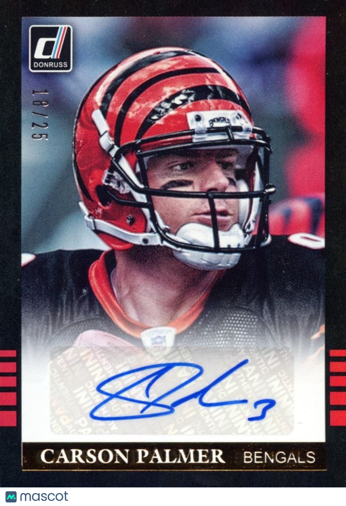 Carson Palmer 2015 Donruss Black Auto Autograph Cincinnati Bengals 18/25