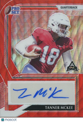 Tanner Mckee 2022 Leaf Pro Set Red Auto Autograph RC Rookie Eagles Stanford 1/4