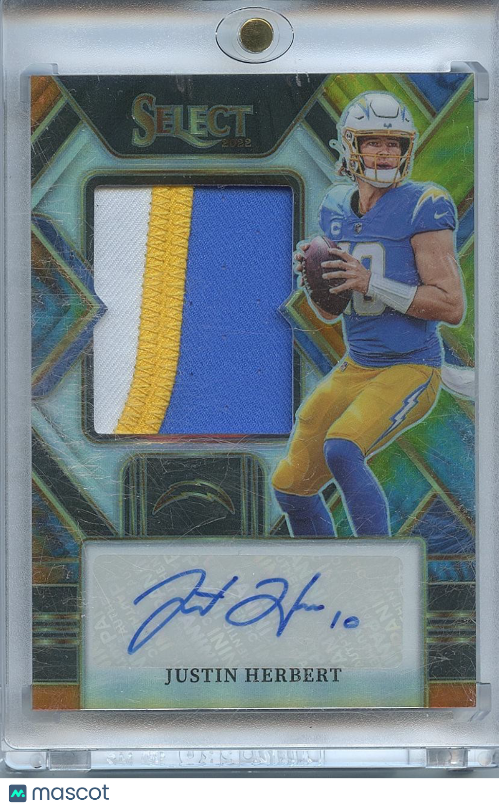 Justin Herbert 2022 Select Tie-Dye Auto Autograph Patch Los Angeles Chargers /25
