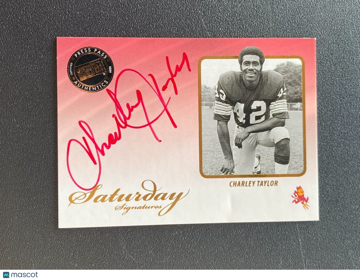 Charley Taylor 2009 Press Pass Red Ink SSP Auto Autograph Arizona State PR /75