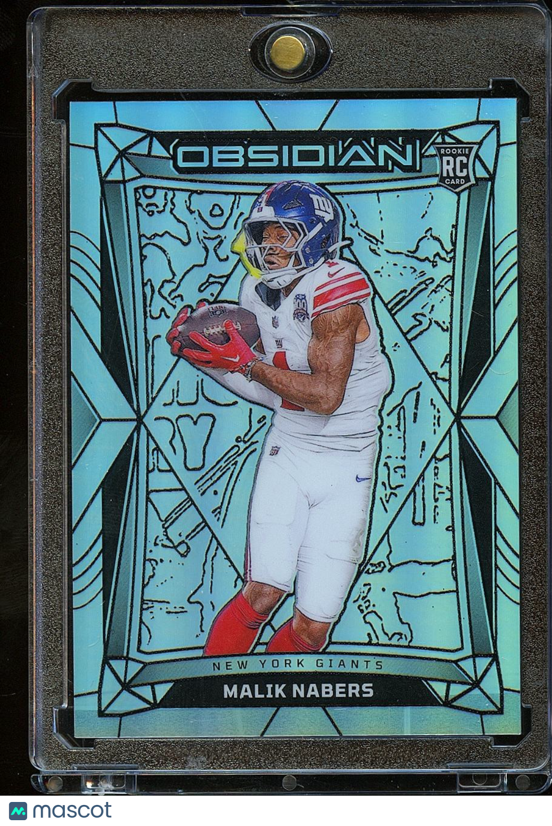 Malik Nabers 2024 Obsidian White Rookie RC New York Giants 44/75