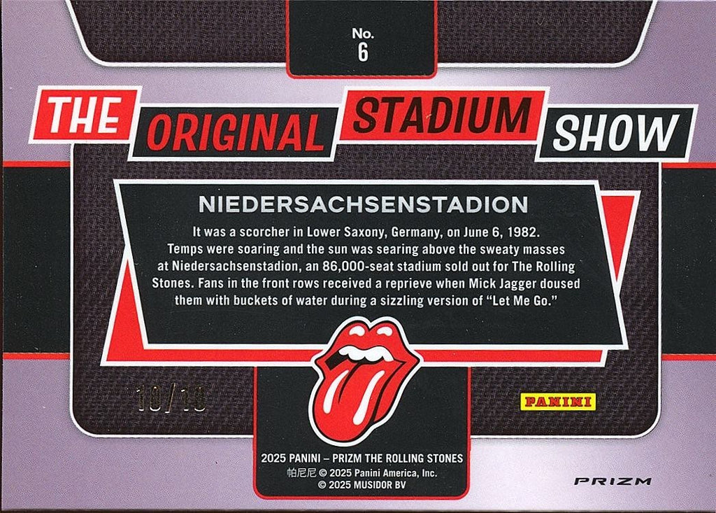 Niedersachsenstadion 2025 Prizm Rolling Stones Stadium Show GOLD Prizm 10/10 #6