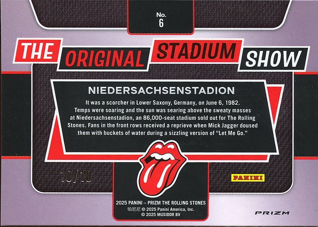 Niedersachsenstadion 2025 Prizm Rolling Stones Stadium Show GOLD Prizm 10/10 #6