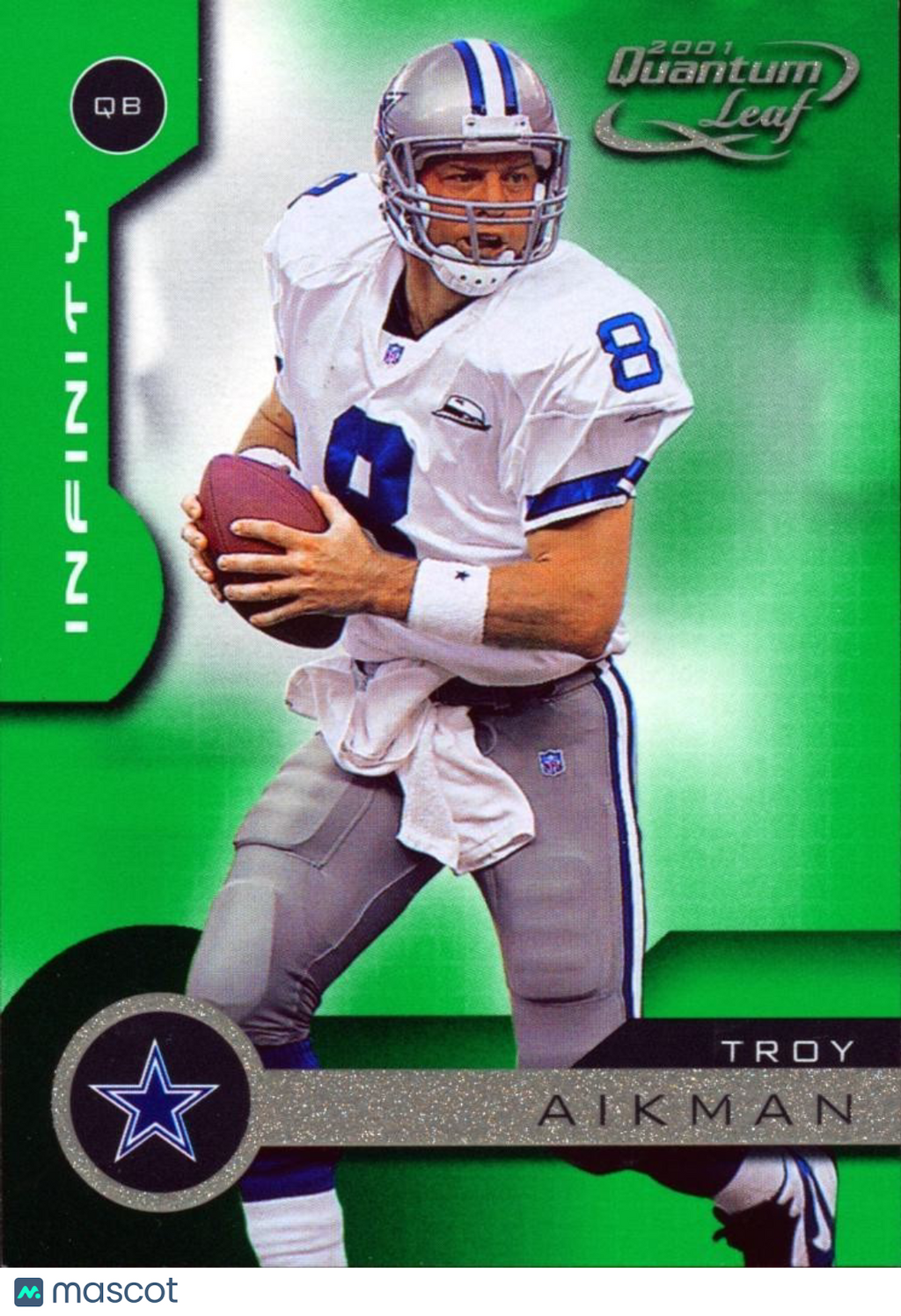 Troy Aikman 2001 Quantum Leaf Green Infinity Dallas Cowboys 60/100 #56