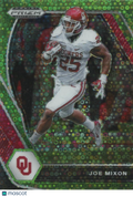 Joe Mixon 2021 Prizm Draft Neon Green Disco SSP Oklahoma Sooners 3/5