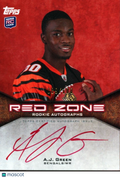A.J. Green 2011 Topps Red Zone Red Ink Auto Autograph RC Bengals 89/100