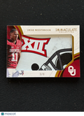 Dede Westbrook 2017 Immaculate Helmet Logo Patch RC Oklahoma Sooners 3/9