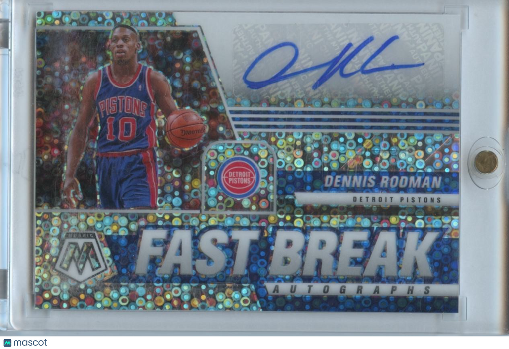 Dennis Rodman 2020-21 Mosaic Fastbreak Auto Autograph Detroit Pistons