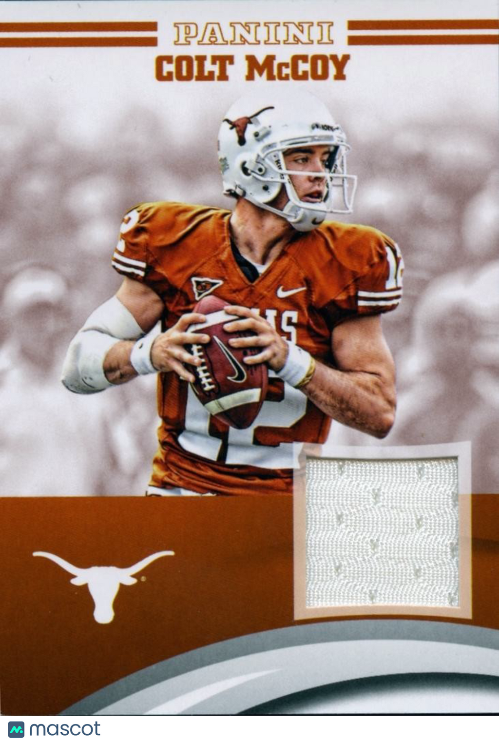 Colt Mccoy 2015 Panini Game Worn Jersey Patch Texas Longhorns