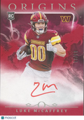 Luke Mccaffrey 2024 Origins Red Ink Auto Autograph RC SSP Commanders 56/99