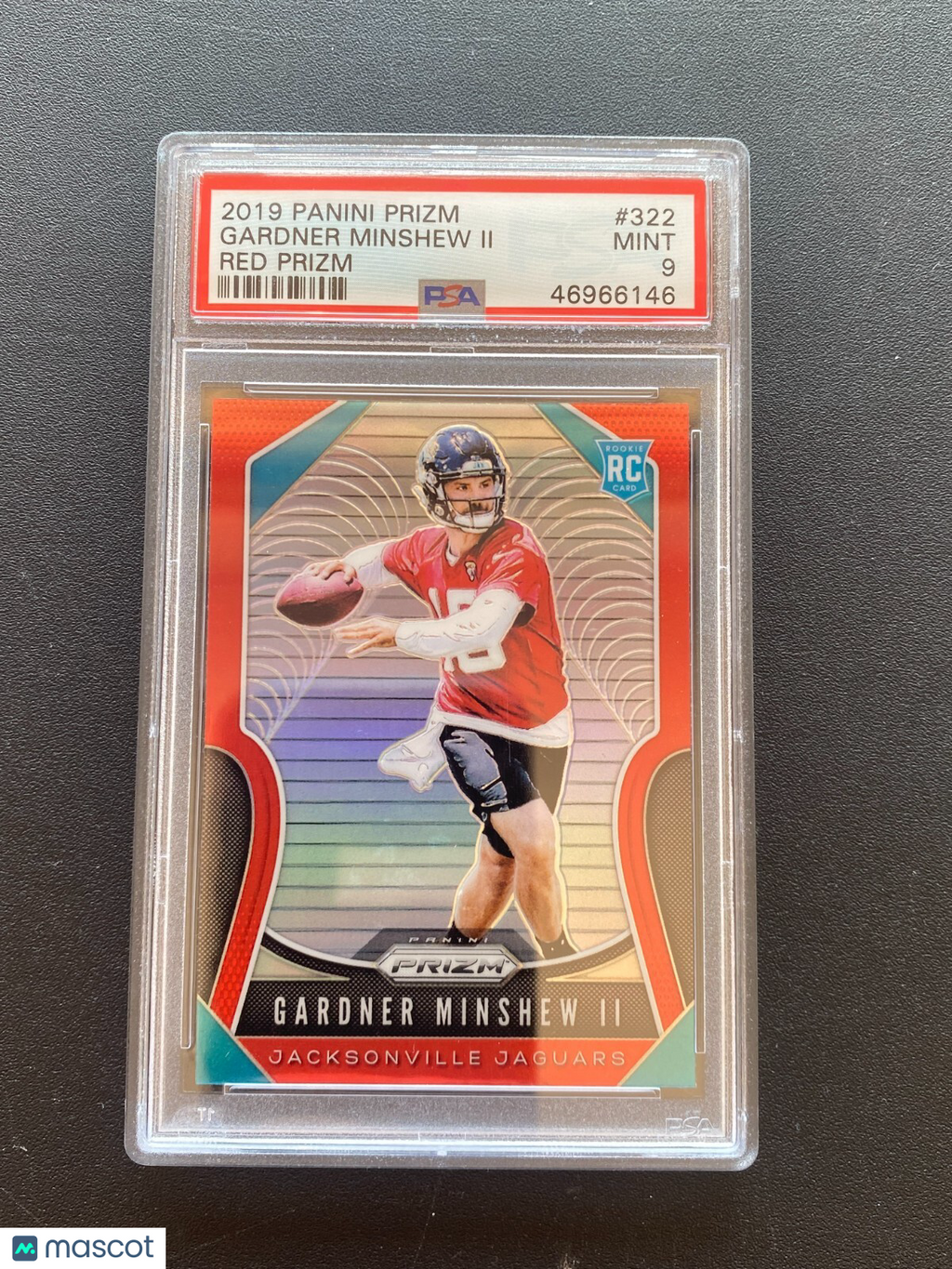 Gardner Minshew II 2019 Prizm Retail Red Prizm SSP RC Rookie Jaguars PSA 9