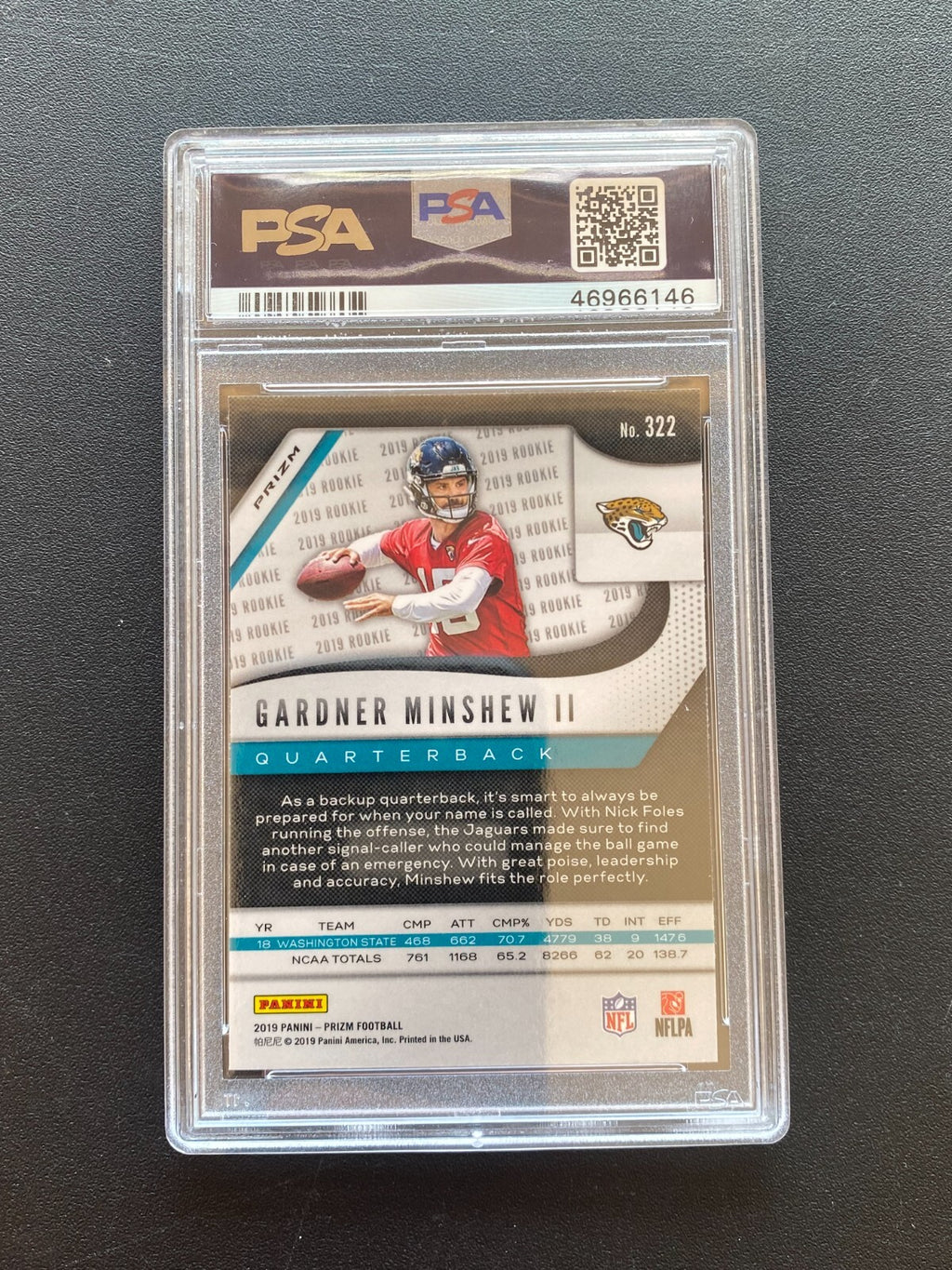 Gardner Minshew II 2019 Prizm Retail Red Prizm SSP RC Rookie Jaguars PSA 9