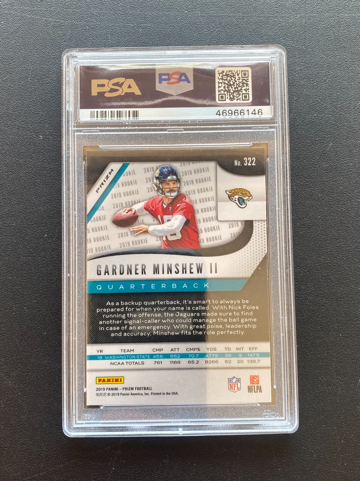 Gardner Minshew II 2019 Prizm Retail Red Prizm SSP RC Rookie Jaguars PSA 9