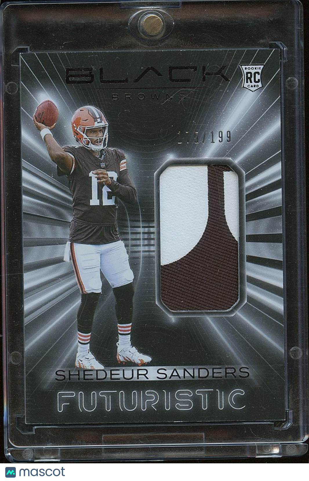 Shedeur Sanders 2025 Panini Black Jersey Patch Rookie Cleveland Browns 175/199