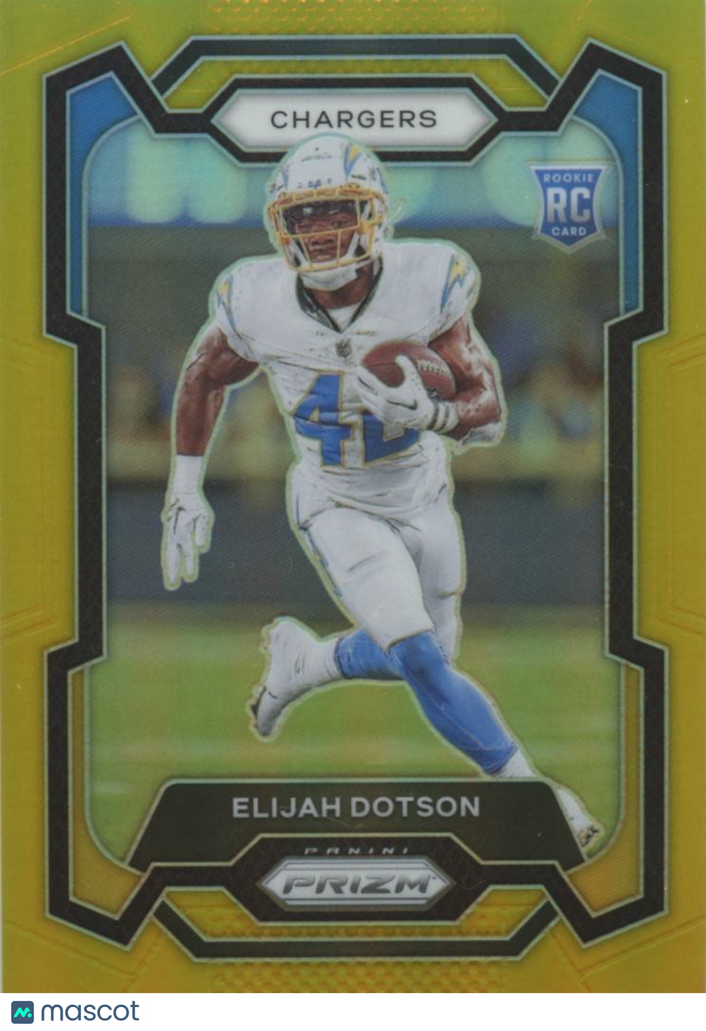 Elijah Dotson 2023 Prizm GOLD Prizm Rookie RC Los Angeles Chargers 3/10