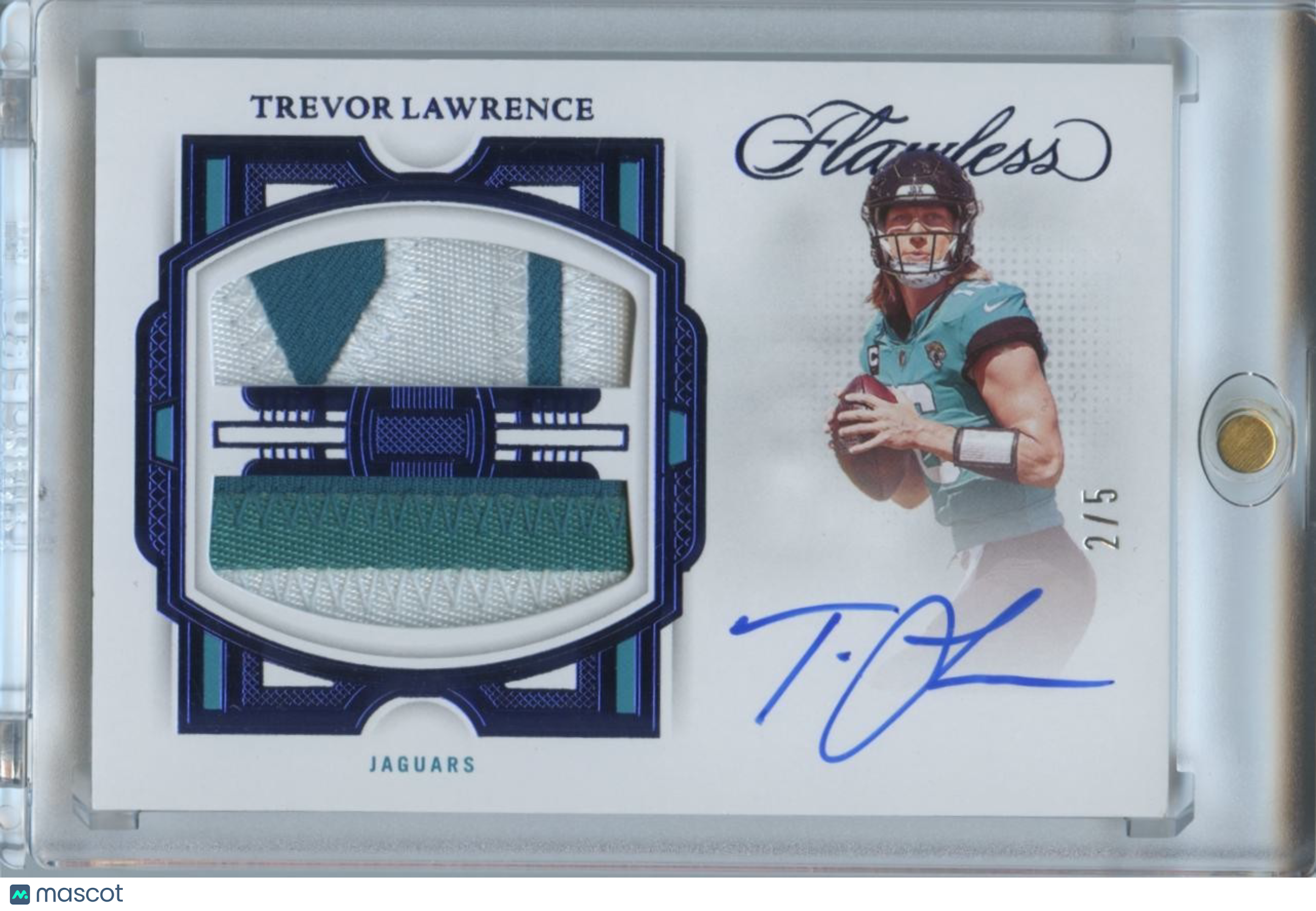 Trevor Lawrence 2022 Flawless Auto Autograph Patch Jacksonville Jaguars 2/5