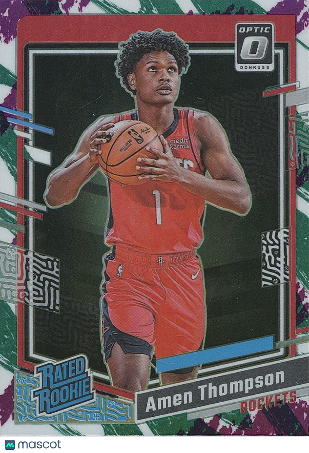 Amen Thompson 2023-24 Optic Rated Rookie RC Jazz Prizm SSP CASE HIT Rockets