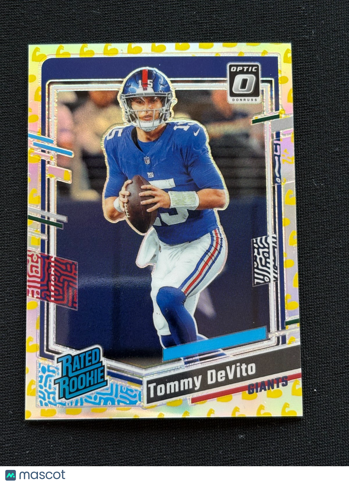 Tommy Devito 2023 Optic Rated Rookie Flex Emoji RC New York Giants 71/149 #280