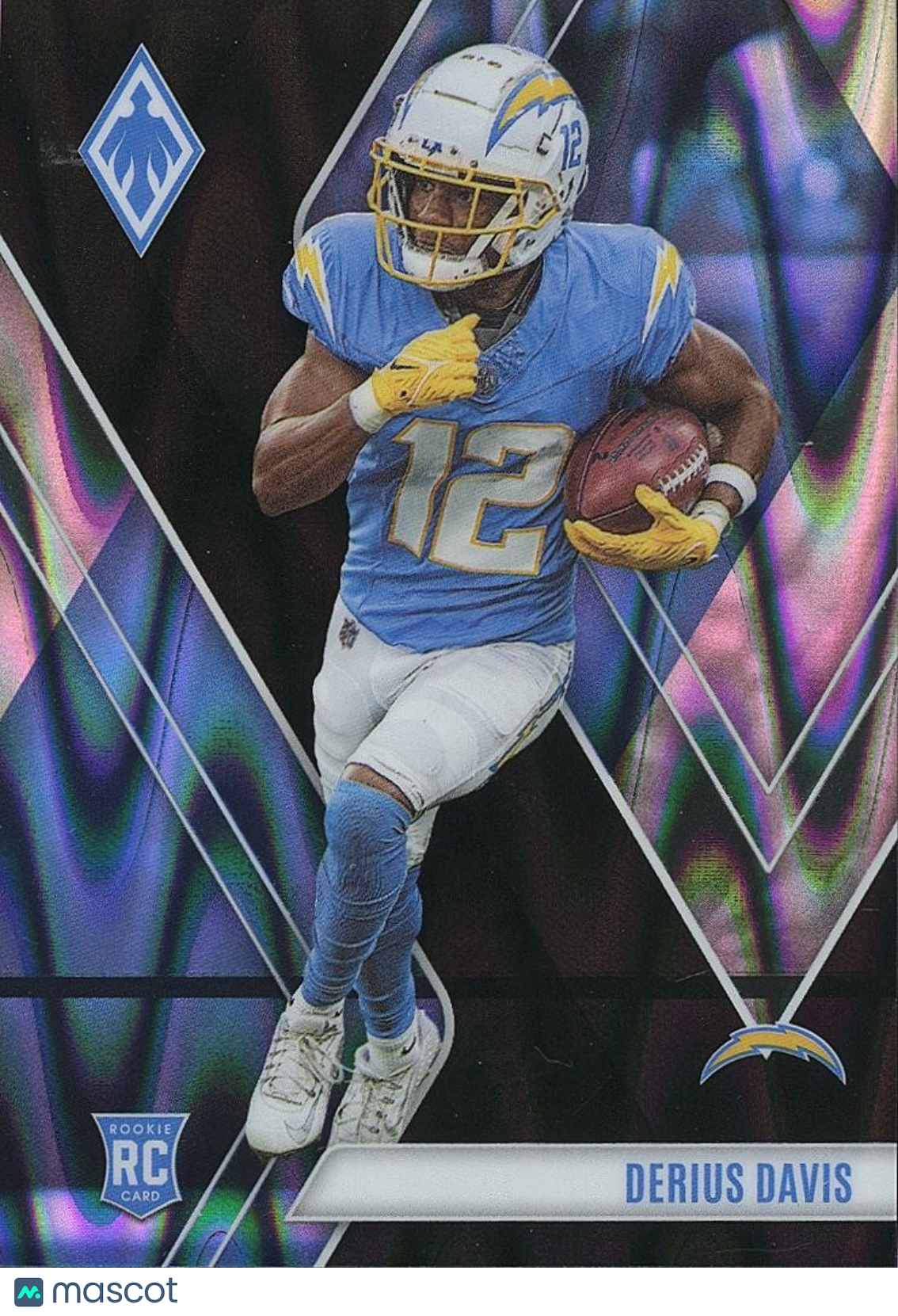 Derrius Davis 2023 Phoenix Black Lava Prizm SSP Rookie RC Chargers 3/10
